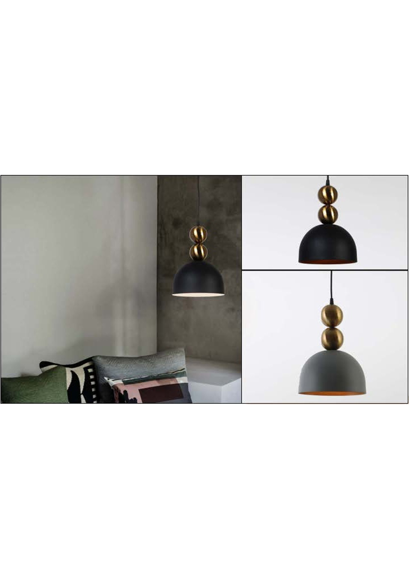 Beyond Lights - Brass Dome Pendant- GL